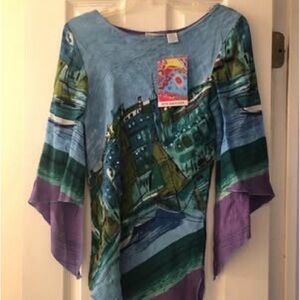 Colorful Artistic Tunic Top